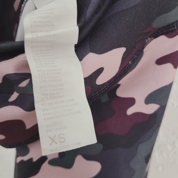 Fabletics Purple Camo Powerhold High Rise Leggings - Picture 3 of 11